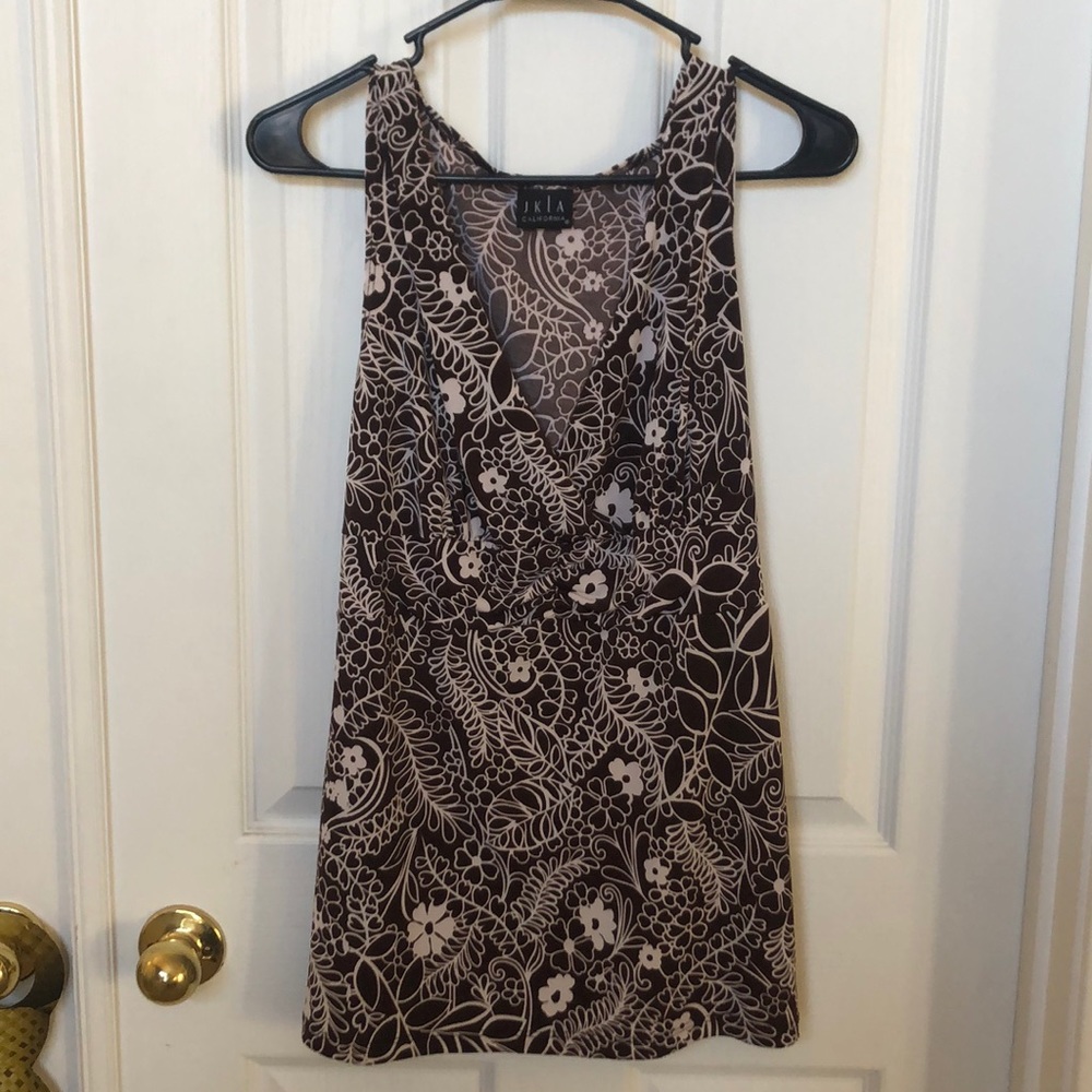 Brown and tan boho top
